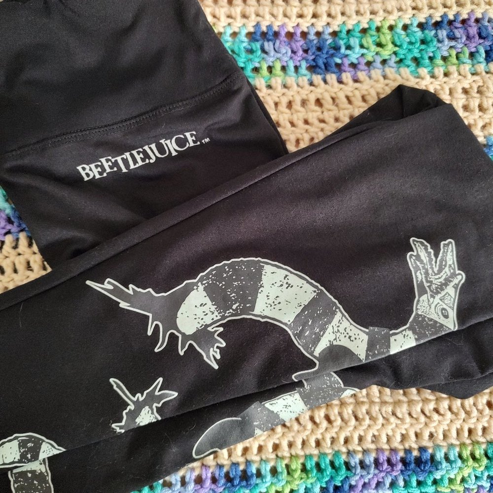 BEETLEJUICE leggings, glow in the dark